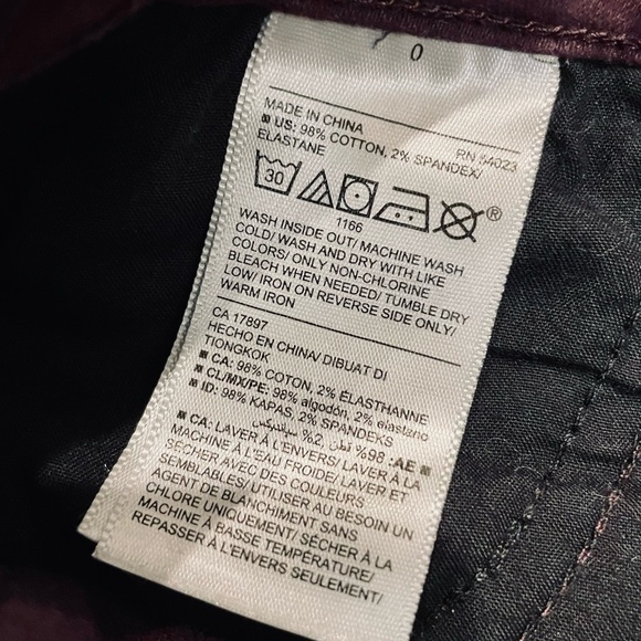 Old Navy ‘RockStar’ Mid-Rise Skinny Purple Pants Size 0 NWOT - Picture 7 of 12